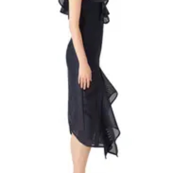 Keepsake Blue Ruffle Midi Dress - Picture 9 of 11